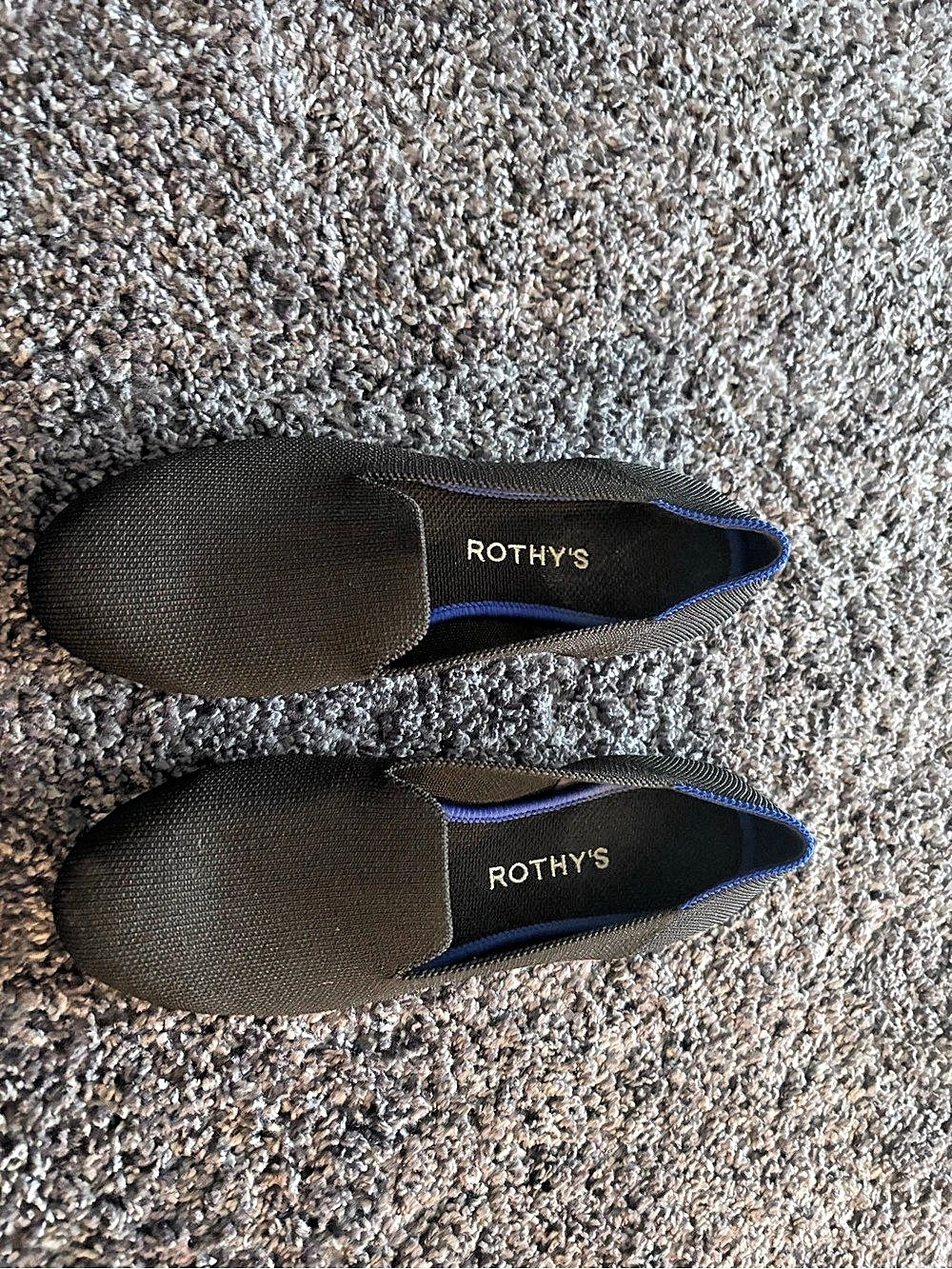 Rothy's The Loafer Black Flats Like New